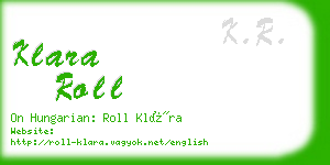 klara roll business card